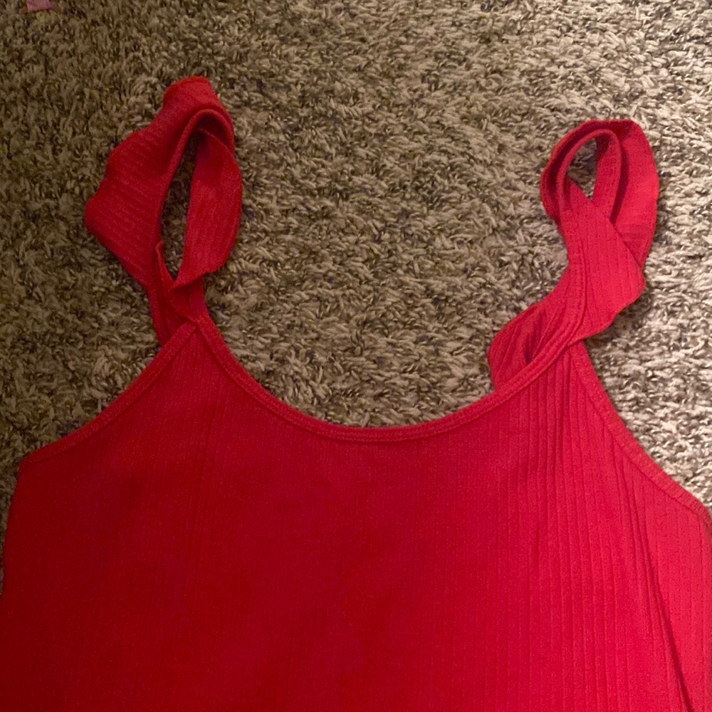 Red tank top